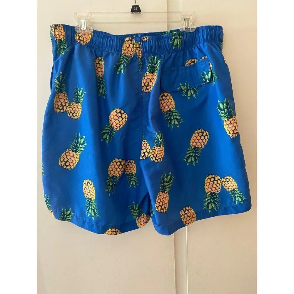 Simply Style by Sears Hawaiian Tropical Swimming Trunks, Size Large